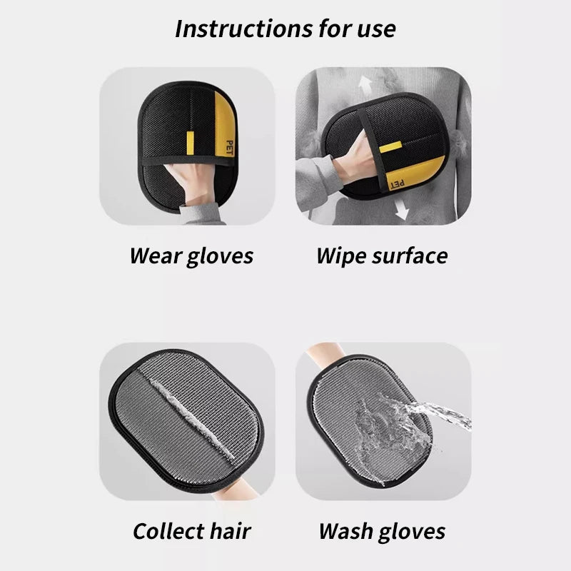 Pet Hair Cleaning And Collection Gloves