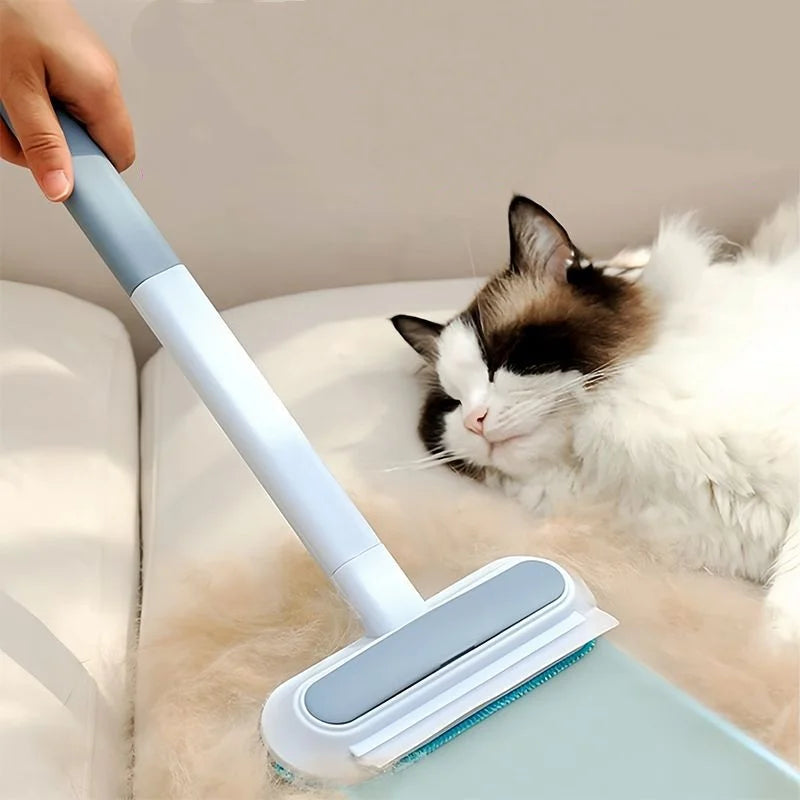 3 In 1 Pet Hair Remover Brush Long Handle Tool For Cat & Dog